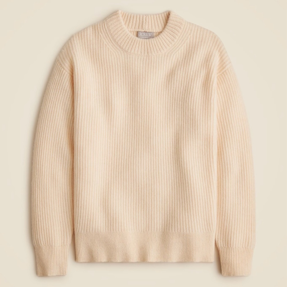 J Crew ribbed cashmere oversized sweater